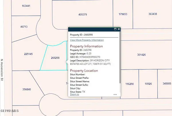 PN-260298 39 Horizon City Estates Lot 27, Horizon City, TX 79928