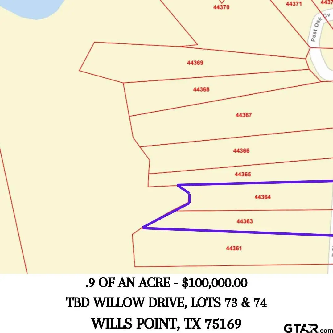 TBD Willow Drive, Lots 73 & 74, Wills Point, TX 75169 - Image #1