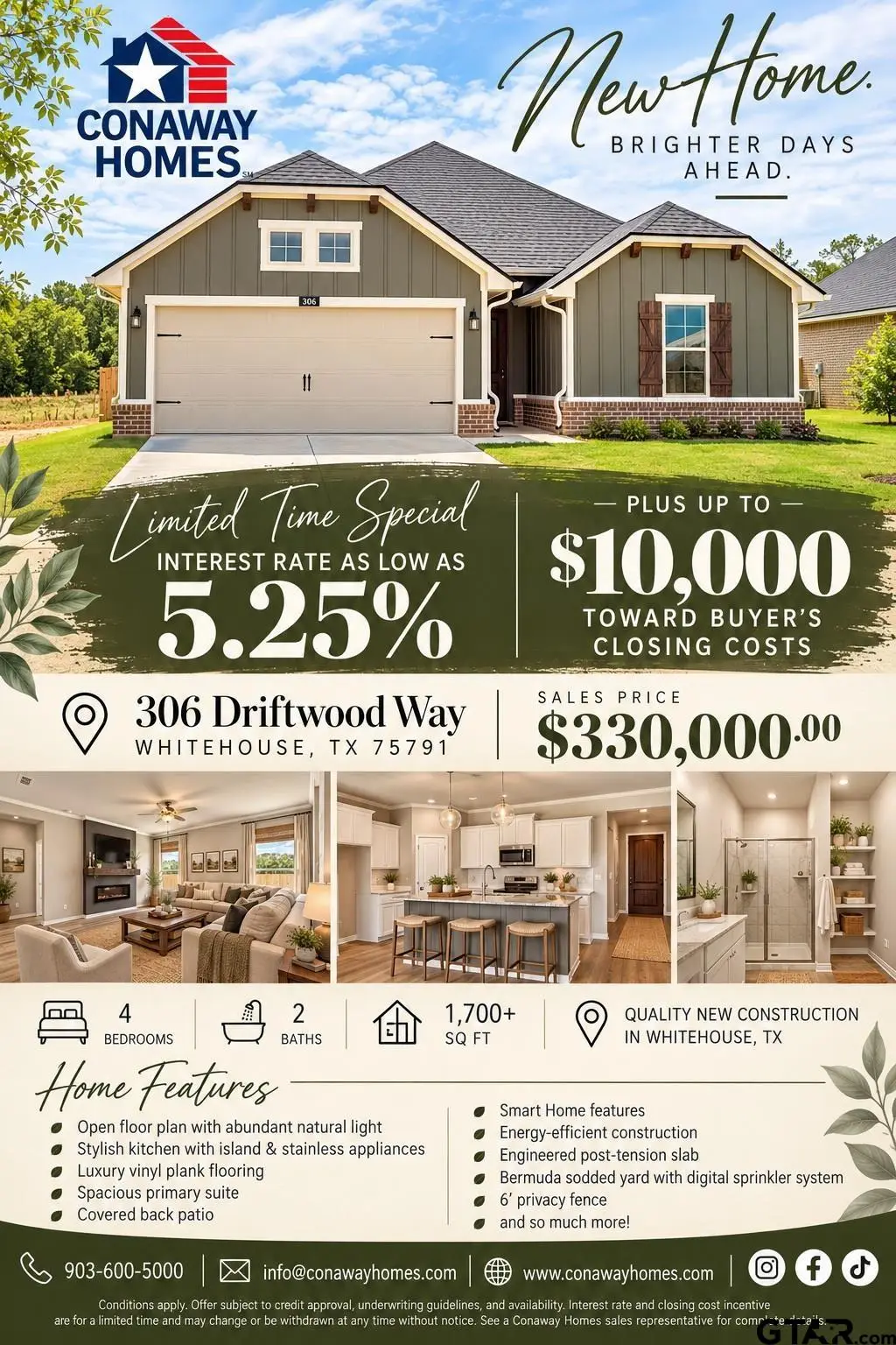 306 Driftwood Way, Whitehouse, TX 75791 - #1