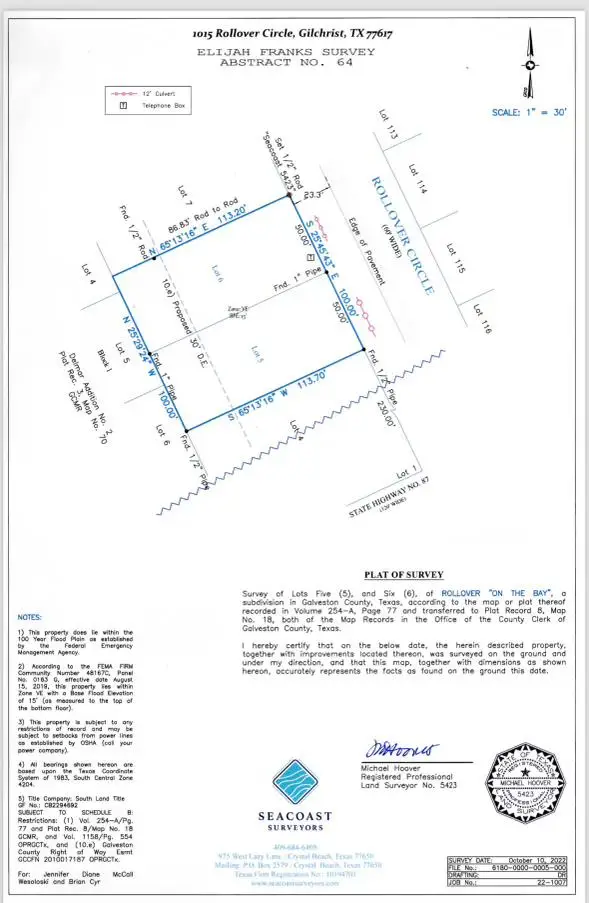 1027, LOT 6 Rollover Circle, Gilchrist, TX 77617 - Image #2