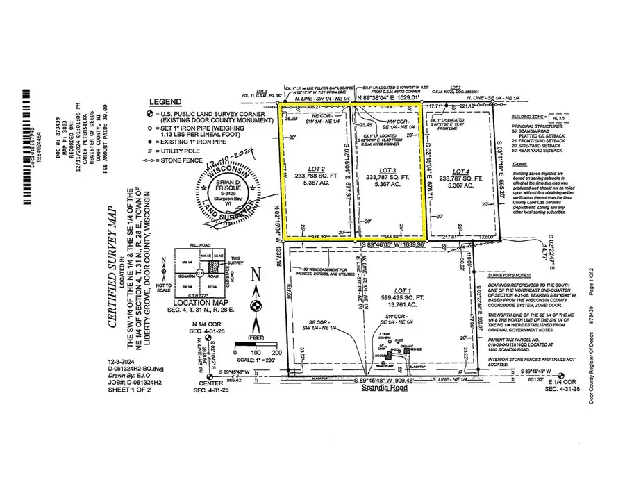 Lots Scandia Rd, Sister Bay, WI 54234 - Image #2