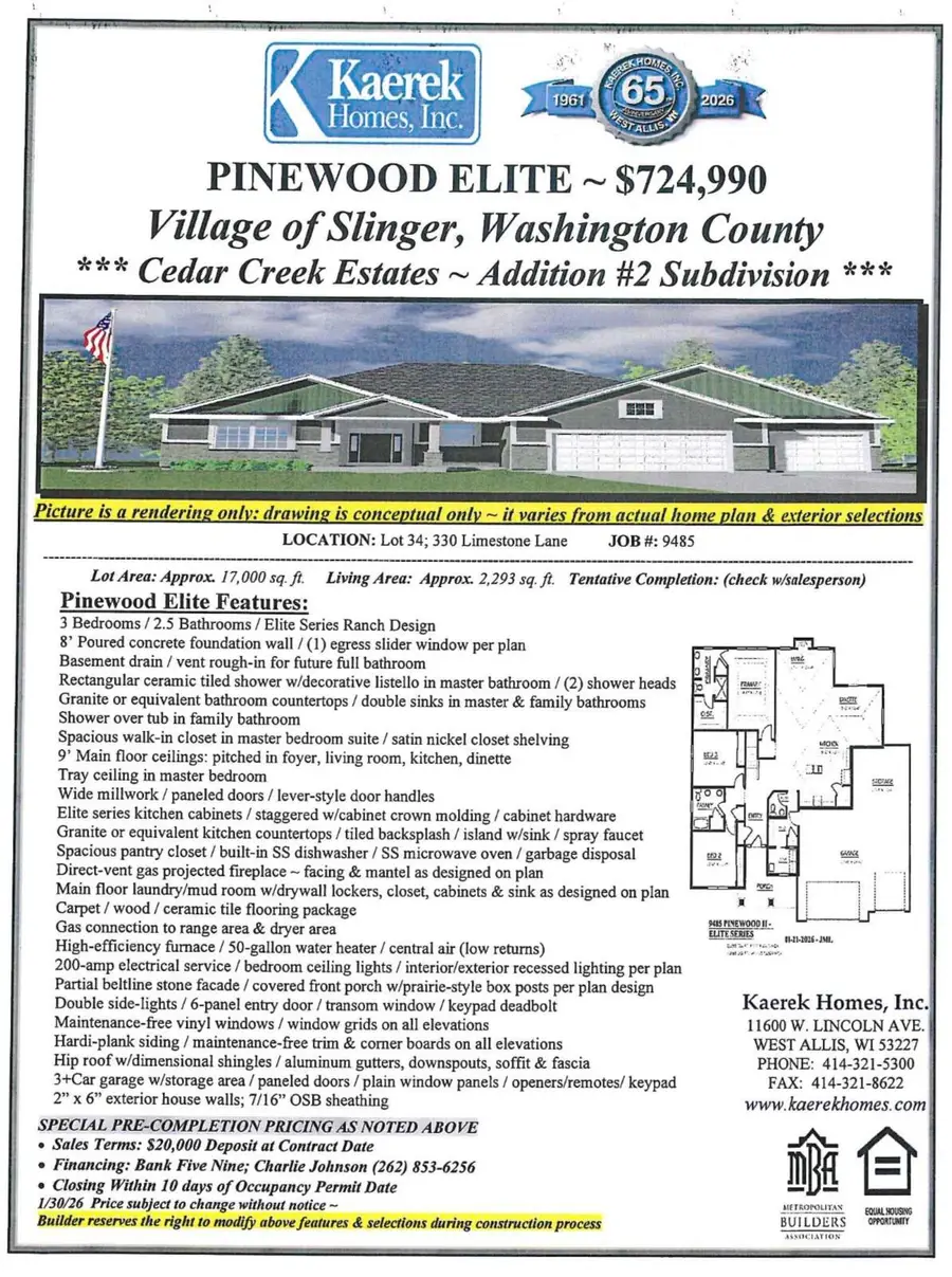 330 Limestone Ln, Slinger, WI 53086 - #2